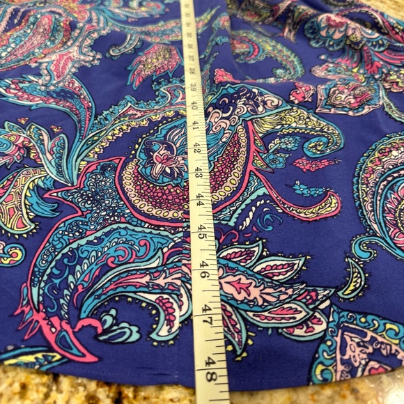 ***LOOK***LOWER PRICE! Talbots Royal Blue paisley maxi dress Talbots-size 8P-EUC - Picture 10 of 13